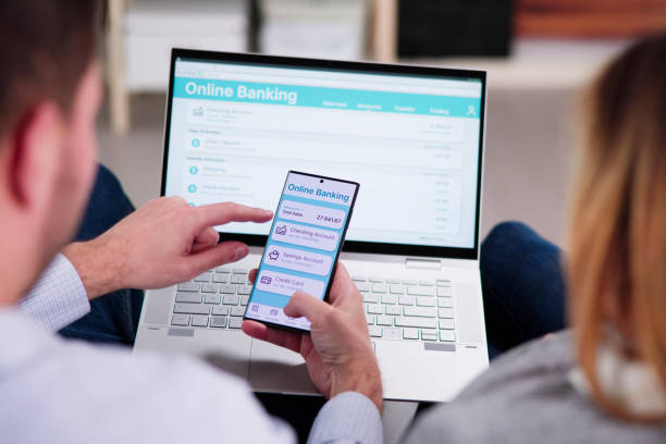 istock Couple Checking Bank Account Online 1448682043