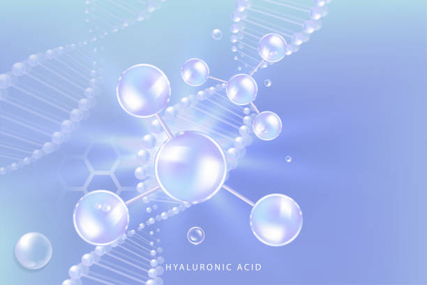 Hyaluronic acid skin solutions ad, blue collagen serum drop with cosmetic advertising background ready to use Hyaluronic acid skin solutions ad, blue collagen serum drop with cosmetic advertising background ready to use, vector illustration. skin care background stock illustrations