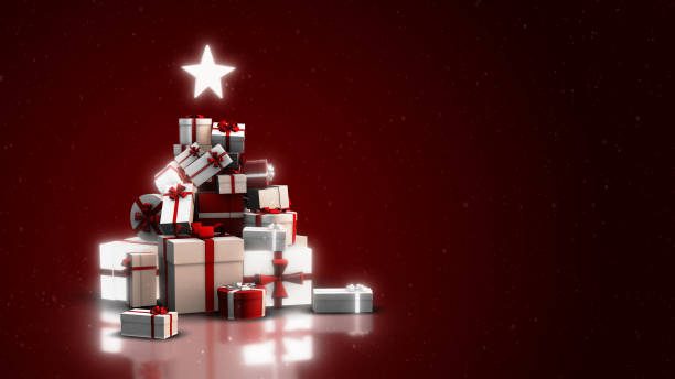 istock Christmas tree made with gift boxes, Christmas holiday concept 1448684519