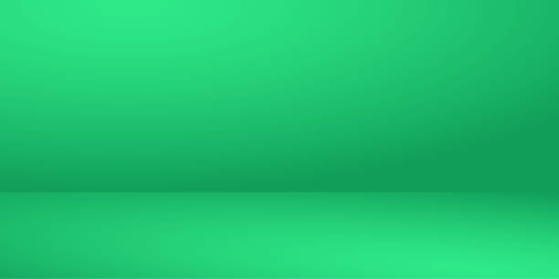 istock Vibrant background in blank green tones. Empty stand to show the product. 1448685648