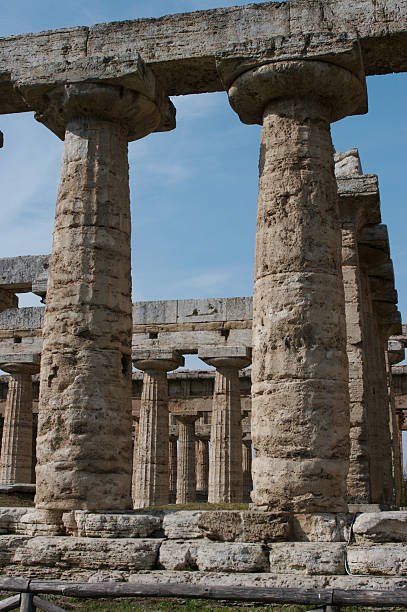 paestum, италия - temple of neptune стоковые фото и изображения