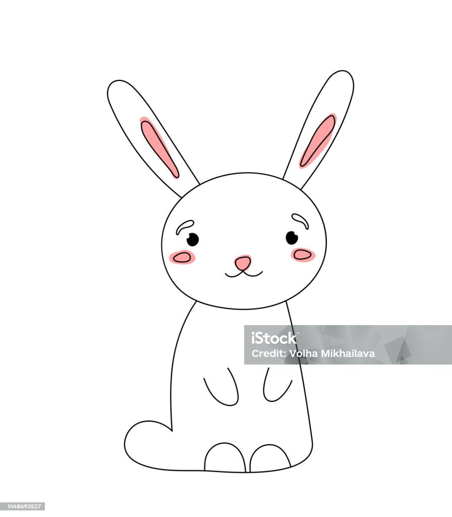 Minh Họa Thỏ Dễ Thương Thỏ Rừng Theo Phong Cách Vẽ Nguệch Ngoạc Hình Minh  Họa Vẽ Tay Của Một Con Thỏ Trên Nền Trắng Cho Bưu Thiếp Bản In Bao Bì