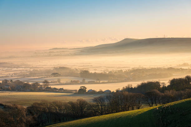 istock Misty Morning Firle Beacon South Downs 1448695492