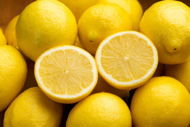 istock Cut a fresh, juicy lemon. 1448696778
