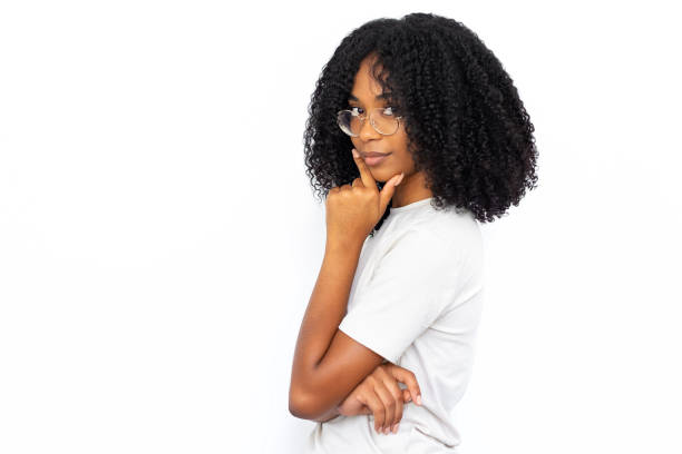 istock Pensive multiracial woman rubbing chin 1448705659