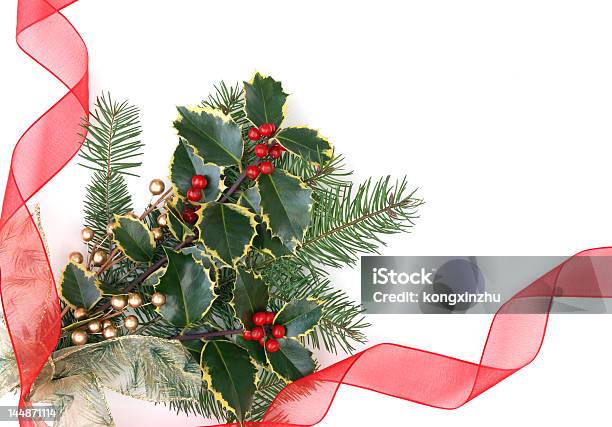 クリスマスの飾りとヒイラギベリー - ちょう結びのストックフォトや画像を多数ご用意 - ちょう結び, カットアウト, クリスマス