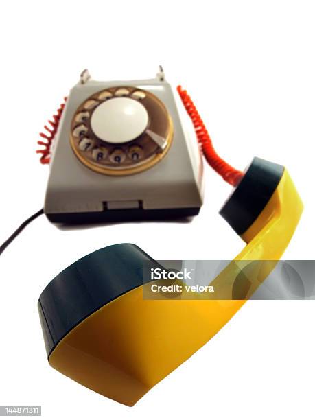 Telefono Retrò - Fotografie stock e altre immagini di Anno 1970 - Anno 1970, Arancione, Attrezzatura