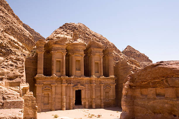 istock The Monastery - largest building at Petra Jordan 144871423