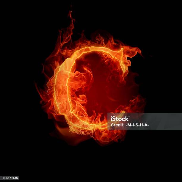 Fiery Font Stock Photo - Download Image Now - Abstract, Alphabet, Art