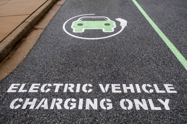 istock A parking spot for an electric vehicle. 1448717290