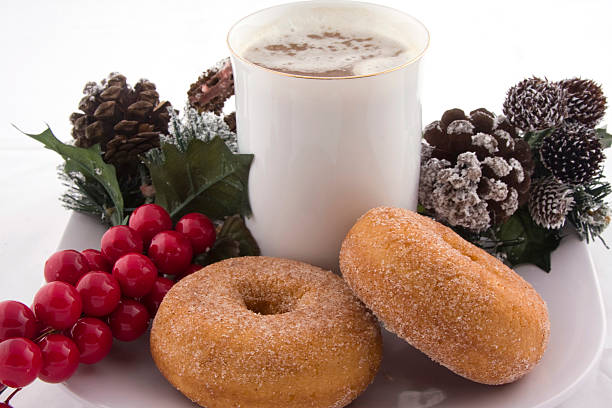 Yummy Donuts and Coffee stock photo