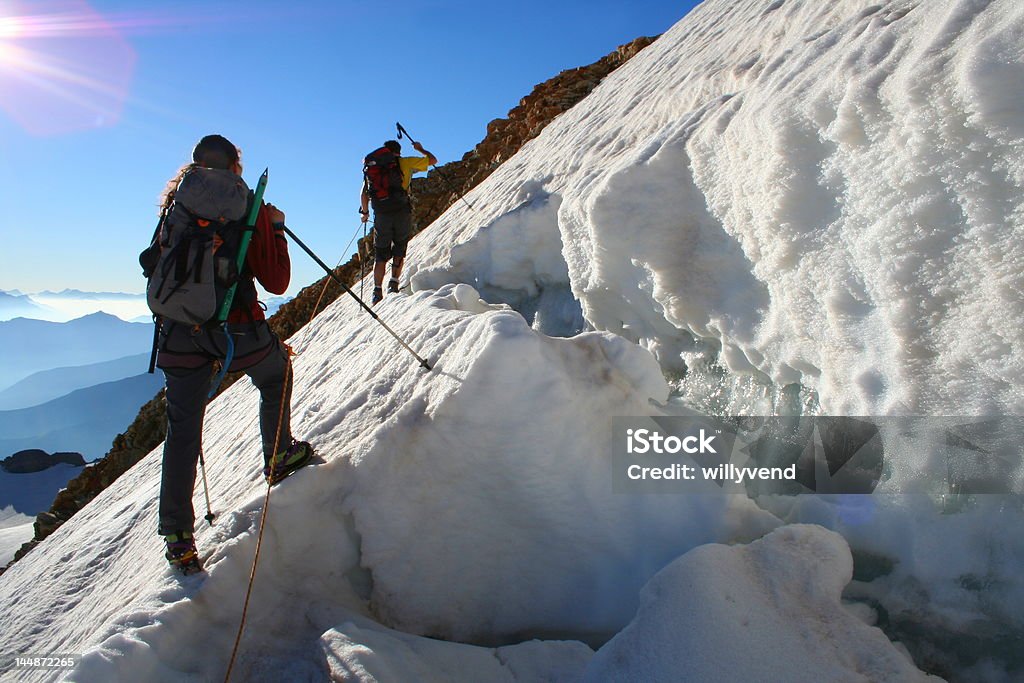 Gefährliche Klettern - Lizenzfrei Alpen Stock-Foto