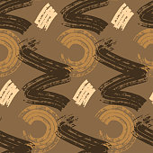 istock Abstract seamless pattern coffee brown beige paint stain. Design for fabric, wrapping paper, textile, graffiti background 1448724838