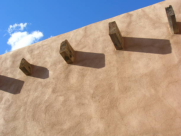 pueblo parete - house residential structure southwest usa albuquerque foto e immagini stock