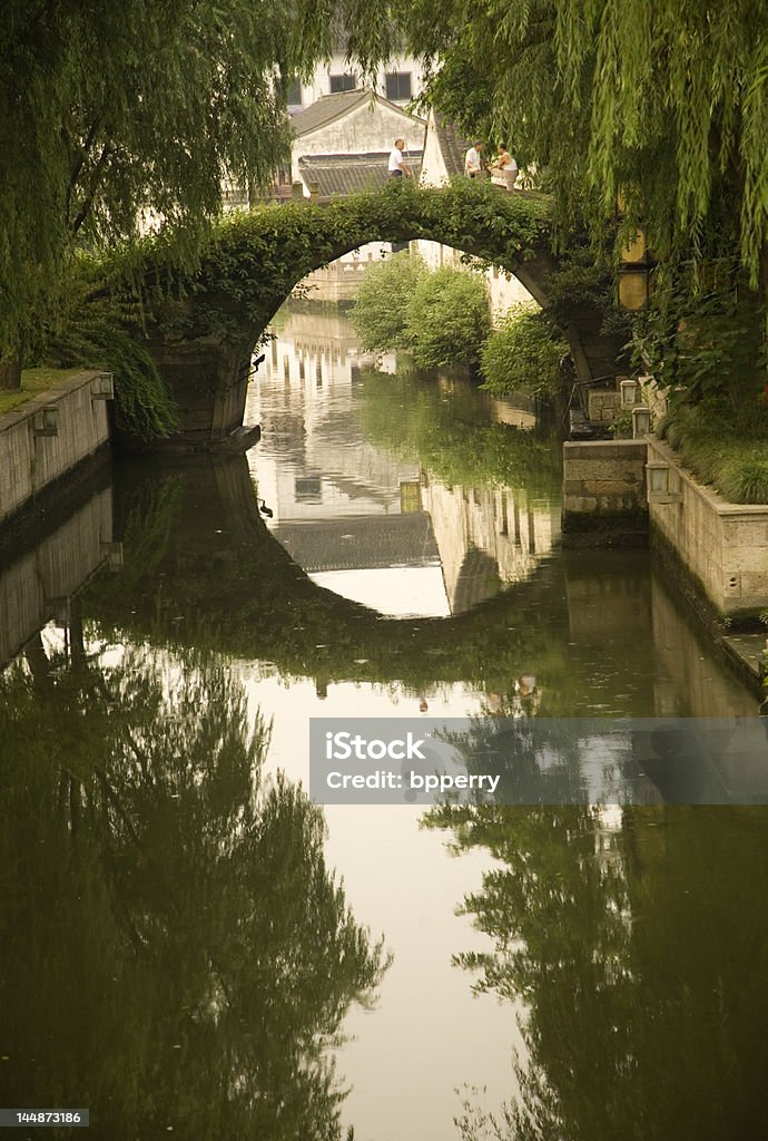 Most odbicie księżyca Shaoxing Chiny - Zbiór zdjęć royalty-free (Architektura)