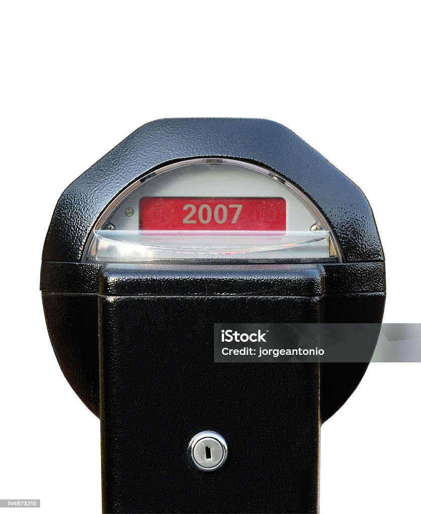 Year 2007 Ends 2007 on expired parking meter 2007 Stock Photo