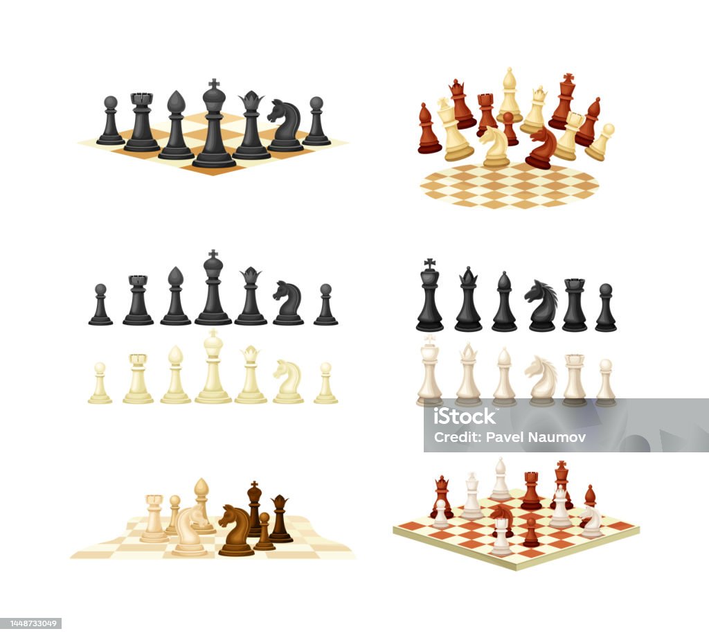 Vetores de Xadrez Como Jogo De Tabuleiro De Estratégia Com Tabuleiro De  Xadrez E Jogo Vetorial De Peças De Xadrez e mais imagens de Brigar - iStock