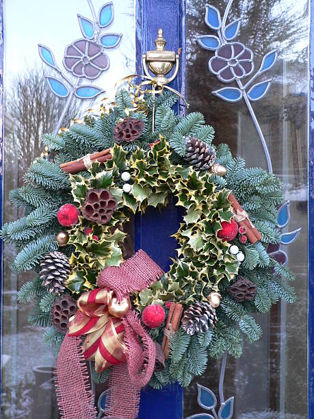 istock Christmas Holly Wreath 144873666