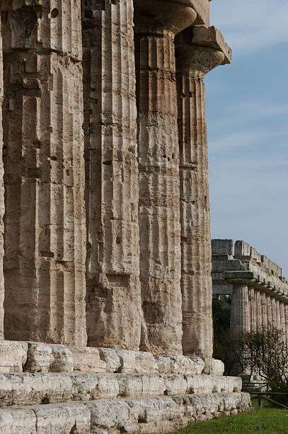 paestum, италия - temple of neptune стоковые фото и изображения