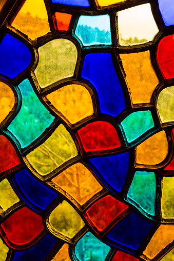 This is a picture of colored glass