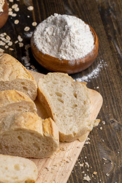 istock Sliced wheat loaf of fresh bread 1448739831