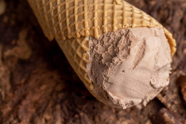 istock Chocolate ice cream in a waffle cup 1448739894