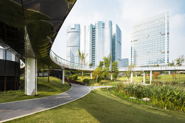 istock Chengdu Financial City on a sunny day 1448745731