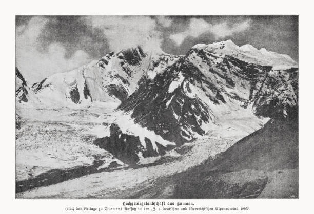 istock Historical view from the Himalayan kingdom Kumaon, halftone print, 1899 1448746238
