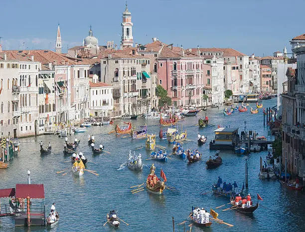 View of Canal Grande during the historical regatta