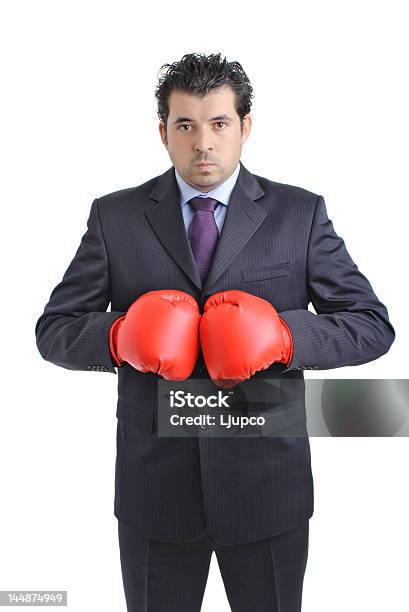 Angry Businessman With Boxing Gloves Stock Photo - Download Image Now - Fighting Stance, Suit, Adult