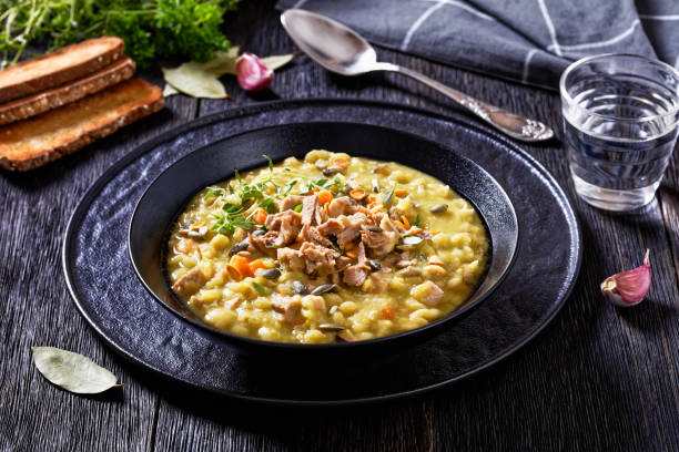 istock Finnish split pea soup Hernekeitto with pork meat 1448751061