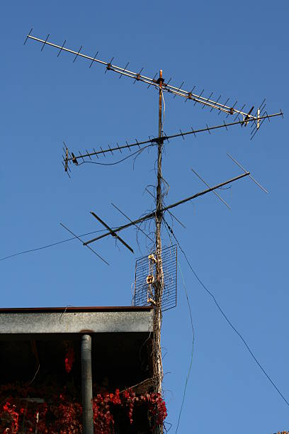 antenna tv stock photo