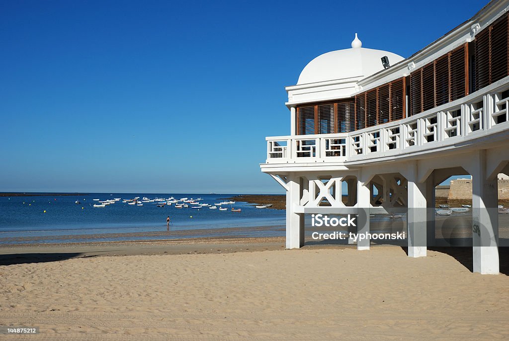 Praia de Cadiz - Foto de stock de Acampamento de Férias royalty-free