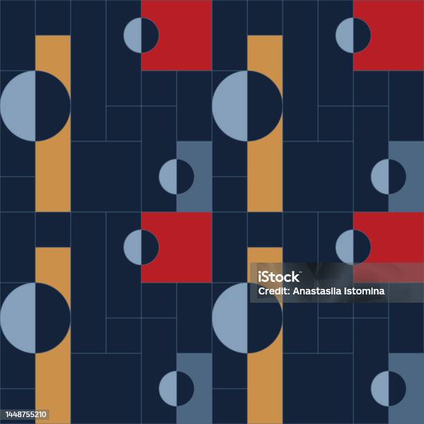 Universal Abstract Seamless Geometric Pattern With Simple Forms Stock ...