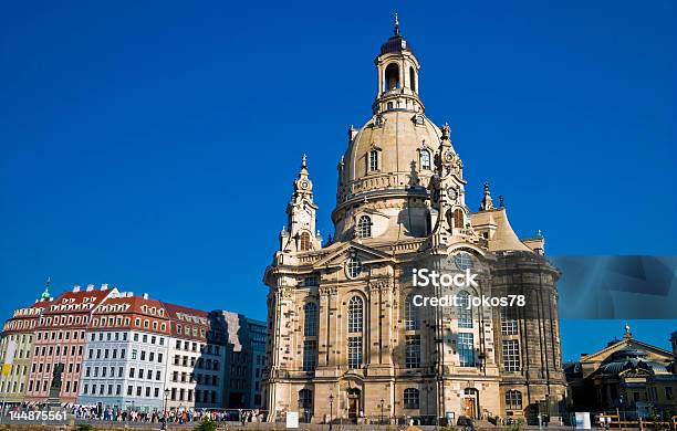 Photo libre de droit de Frauenkirche Dresde banque d'images et plus d'images libres de droit de Château - Château, Fleuve Elbe, Monts Elbsandstein