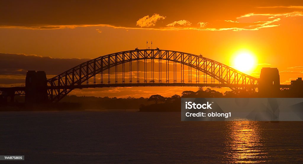 Sydney Harbour Bridge al tramonto - Foto stock royalty-free di Australia