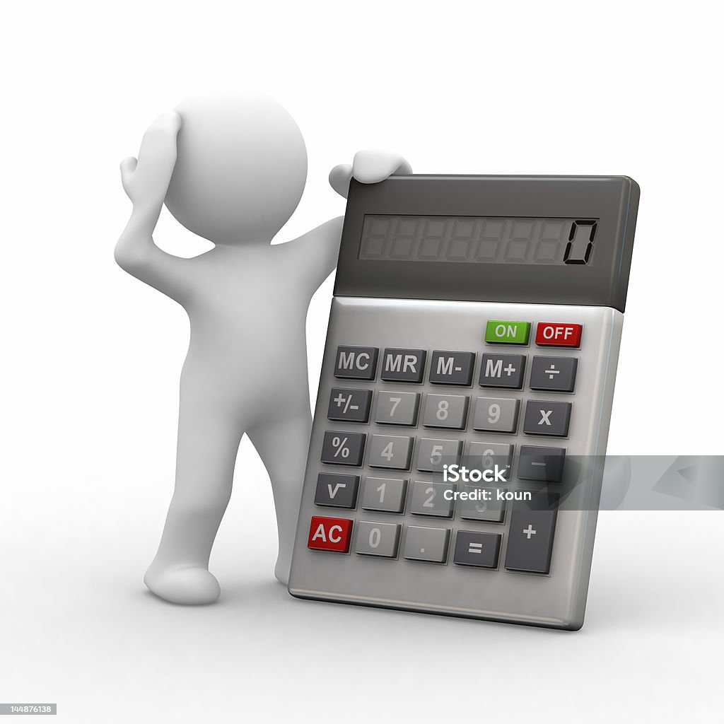 Calcolatrice - Foto stock royalty-free di Adulto