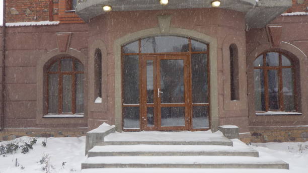 istock facade design of a building in winter 1448764650