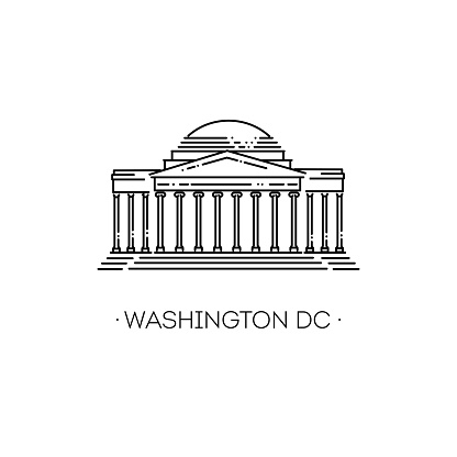 Thomas Jefferson Memorial. Vector illustration