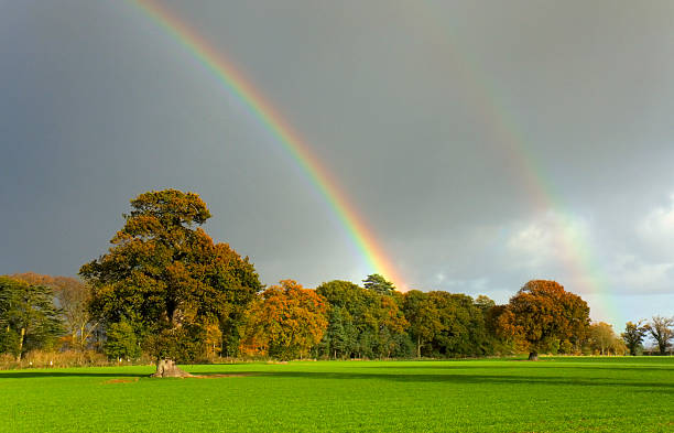Double Rainbow stock photo