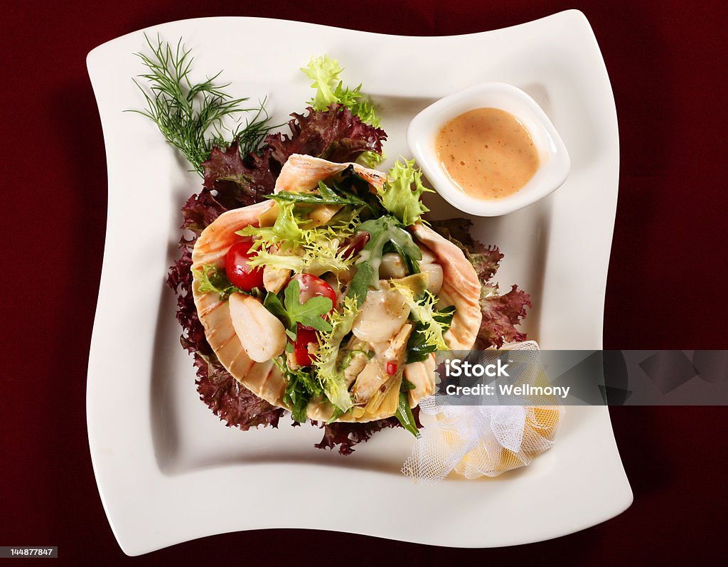 Salade de fruits de mer - Photo de Au-dessus de libre de droits