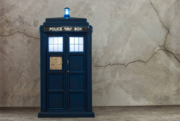 istock Illuminated Police call box. Tardis from Doctor Who 1448780142