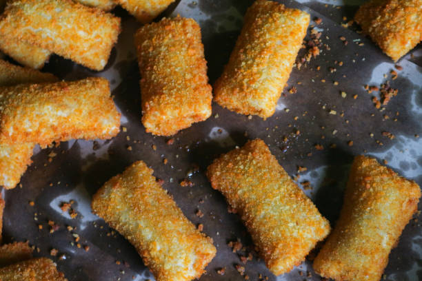 istock Rissole Mayonnaise (Risol Mayo). Sausage rissole is a small patty rolled in a risol crust and wrapped in breadcrumbs on the outside. Filled with mayonnaise, boiled egg and sausage 1448780349