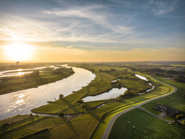 istock Sunrise over the river IJssel in the IJsseldelta during fall 1448780493