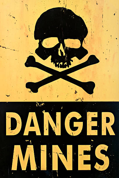 istock danger mines warning sign closeup 144878269