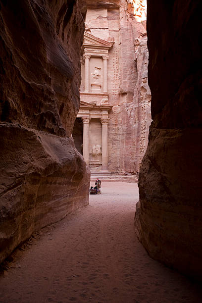 istock The Treasury viewed through canyon Petra Jordan 144878319