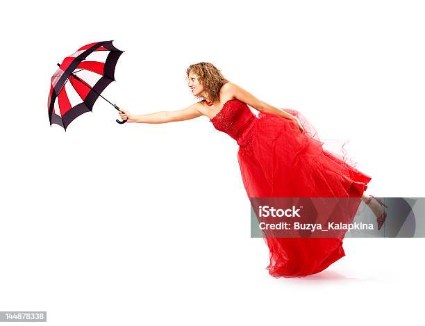 플라잉 우산 여자아이 날기에 대한 스톡 사진 및 기타 이미지 - 날기, 우산, 개념