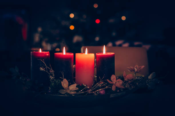 istock christian advent wreath with 4 burning candles 1448790413