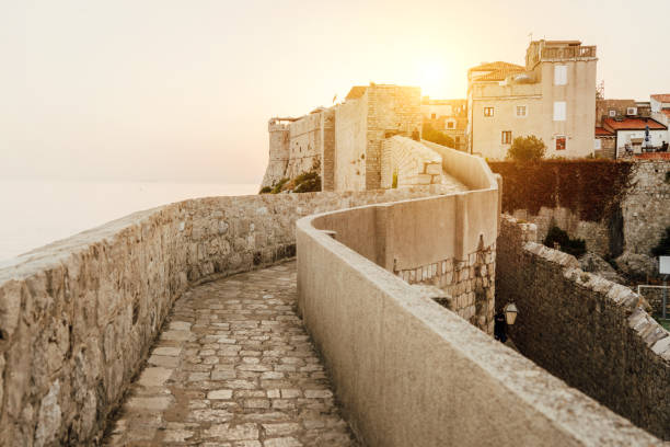 Dubrovnik City Walls and Old Town panoramic view, Croatia
