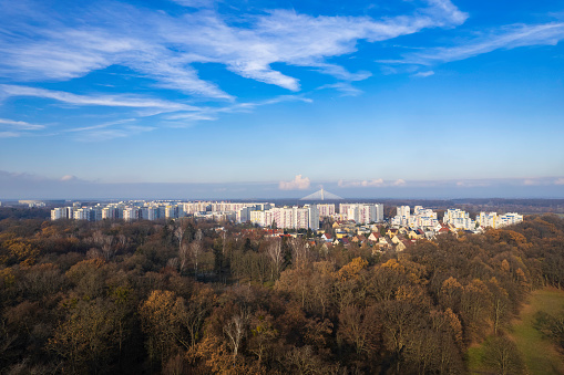 cityscape of the Wrocław suburbs, Poland
